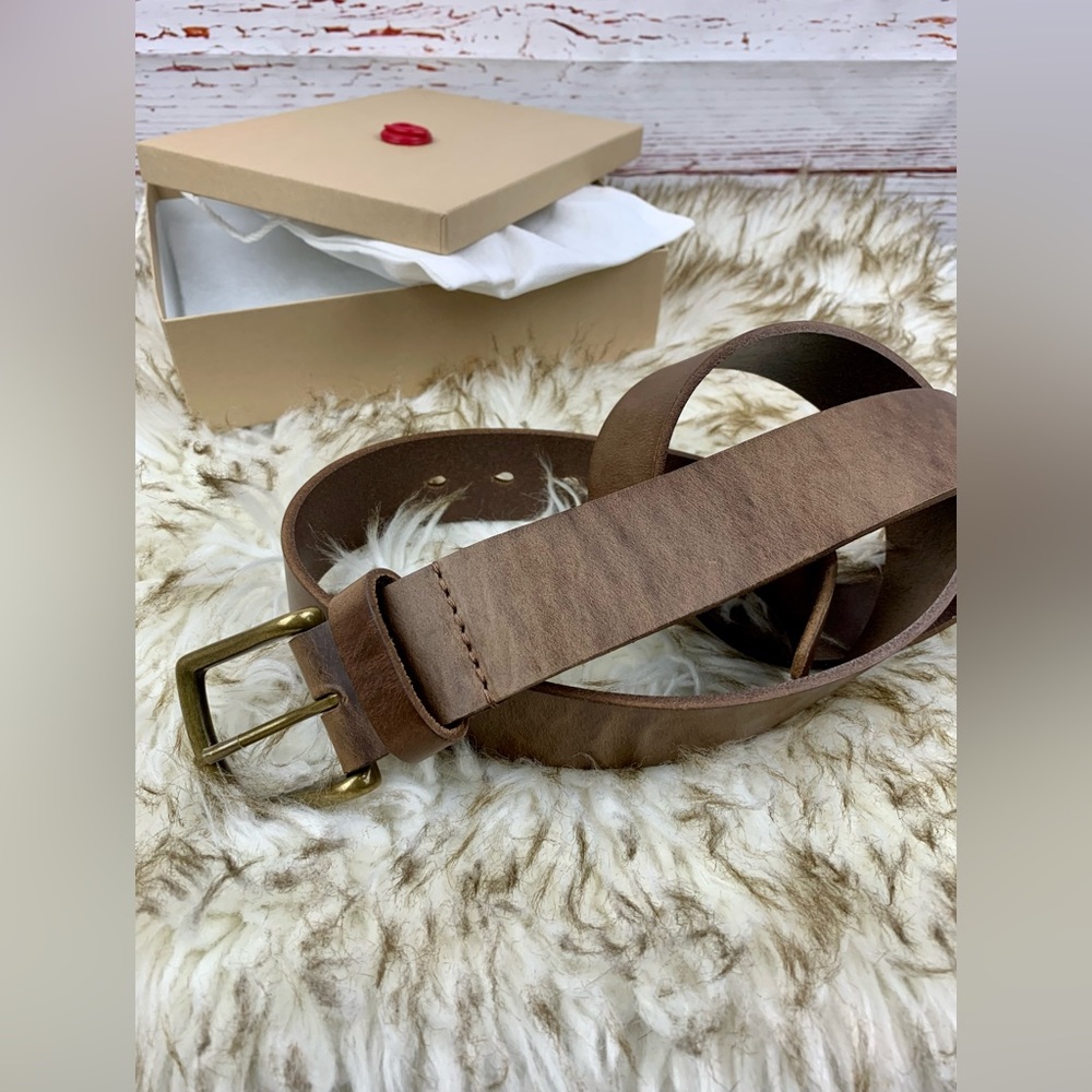Ashland Horween Real Brown Leather Belt OS - Picture 8 of 13